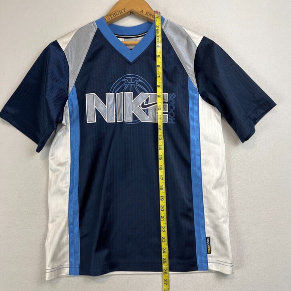NIKE Hoops Vintage Silky Short Sleeve Basketball Warm Up Top Youth Boys Large - Picture 9 of 10
